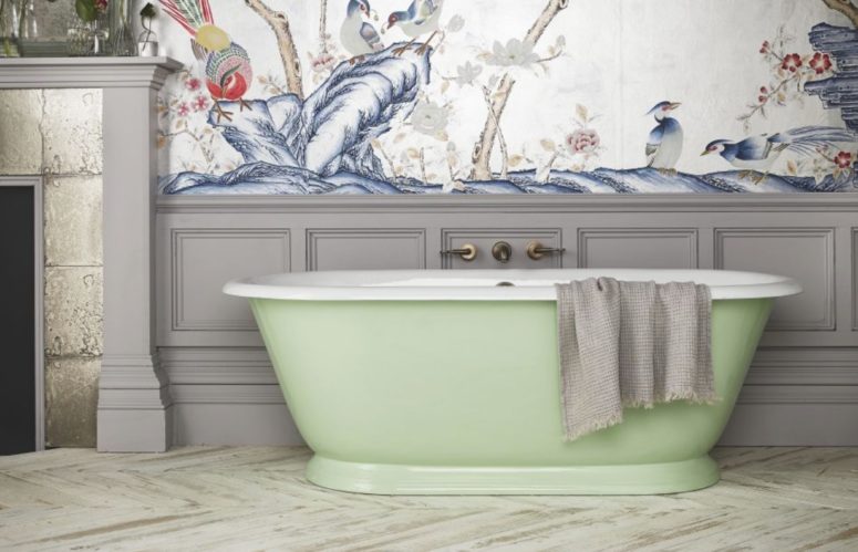 Colorful Tweed Bathtub Inspired By Bateau Tubs