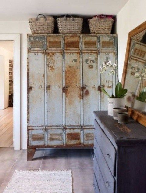 metal shabby chic lockers