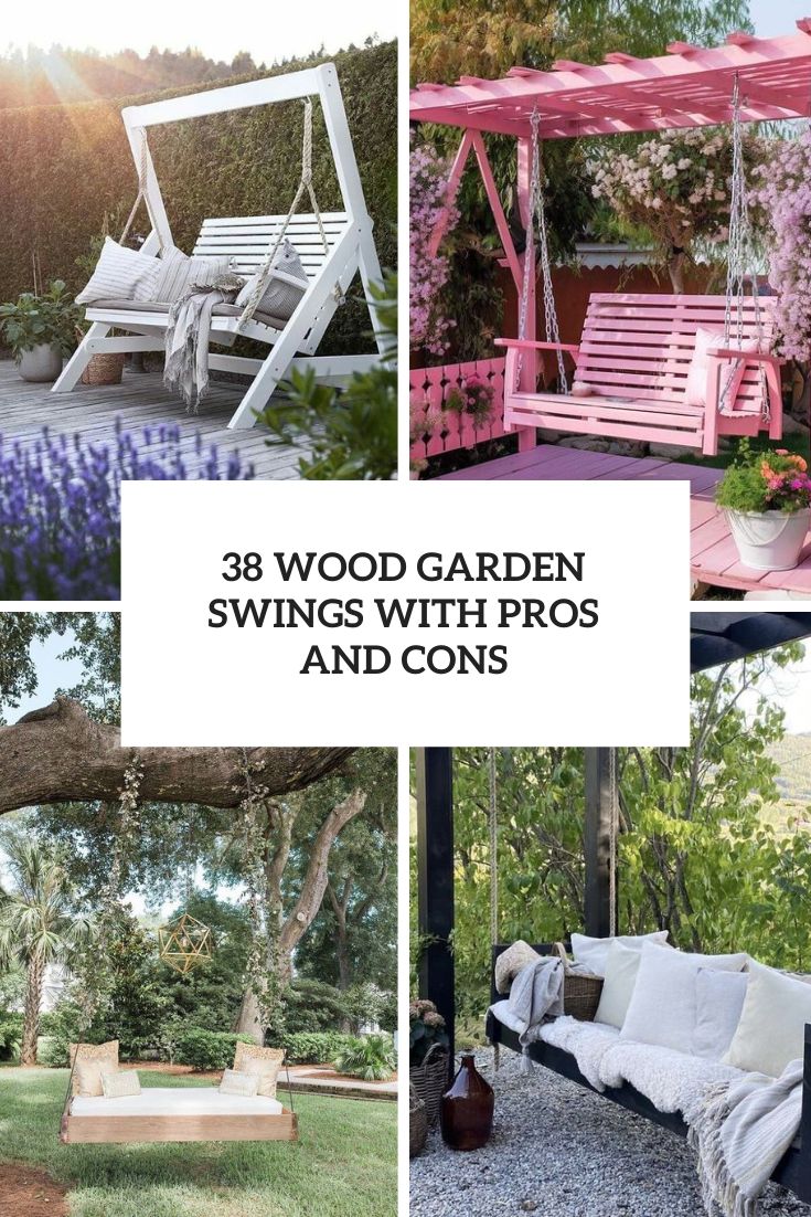 38 Wood Garden Swings With Pros And Cons