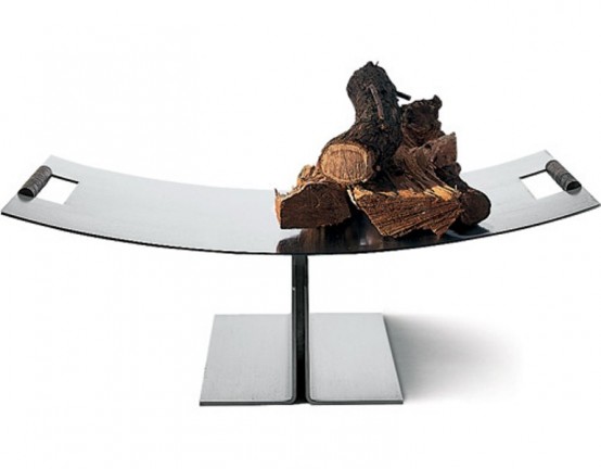 Amazing Minimalist Fireside Log Stand