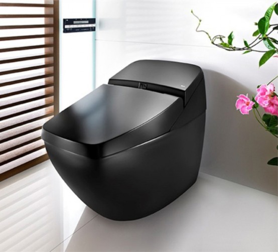 Cool Black Hi-Tech Toilet – Lumen Avant by Roca