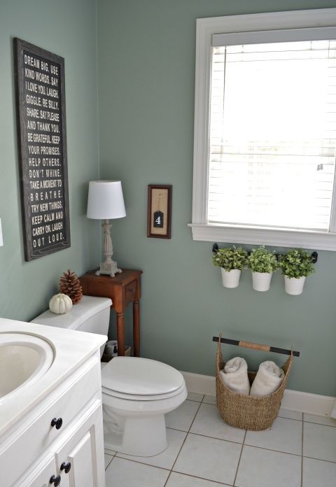 farmhouse-styled bathroom