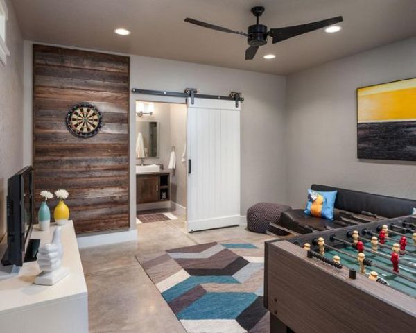 family game room with table football