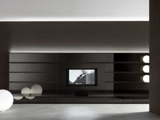 Rimadesio Completely Black Living Room Furniture