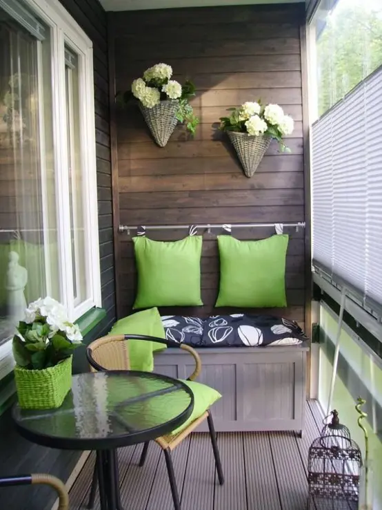 By choosing right materials you can make your balcony looks like a deck of some suburban house