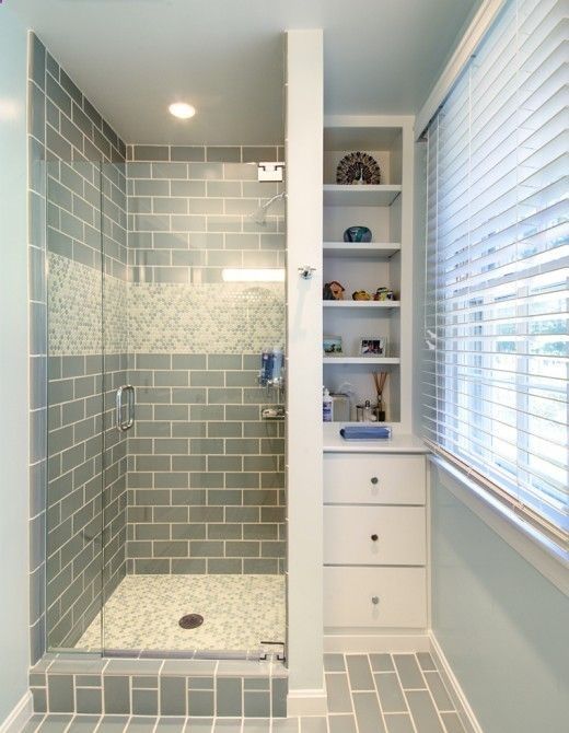 tiny bathroom with storage