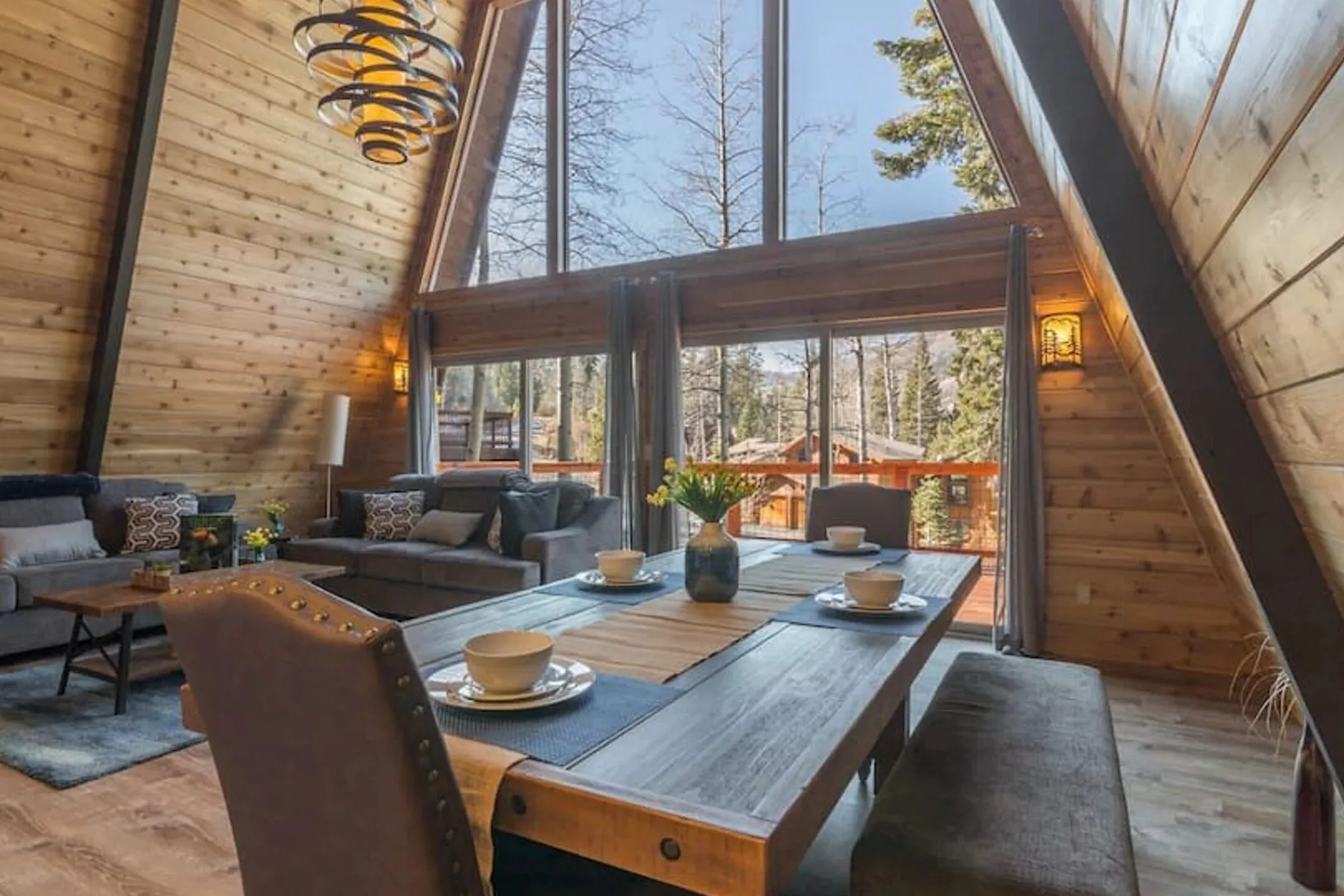 Glass-walled a-frame in Tahoe City, California