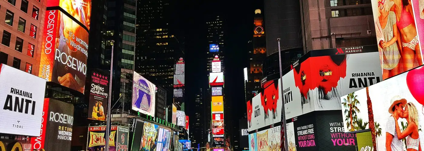 Times Square at night