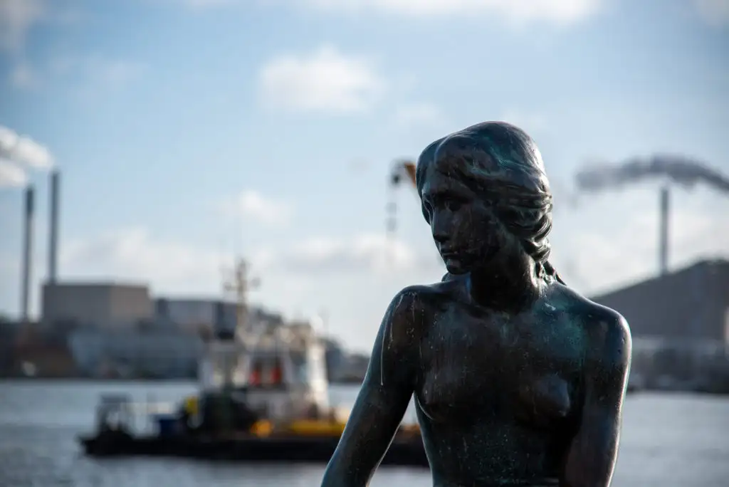 The Little Mermaid statue in Denmark