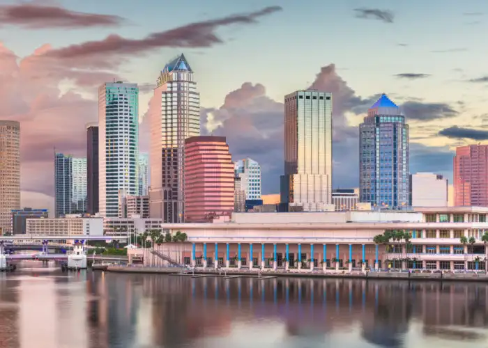 Tampa, Florida skyline at dusk