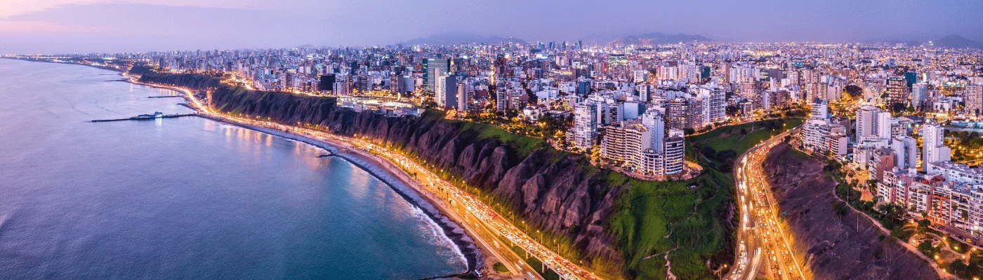 Aerial view of Lima city from Miraflores