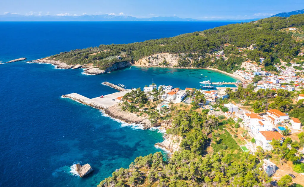 Amazing beach of Rousoum Gialos in Alonnisos island, Greece.