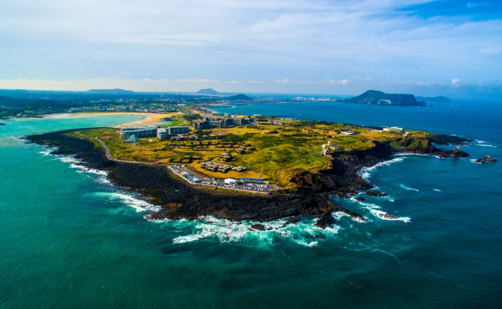 Ariel view of Jeju Island