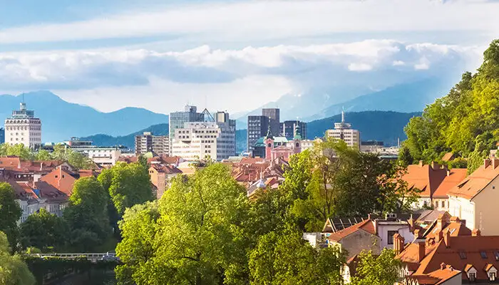 Panorama of Ljubljana, Slovenia, Europe