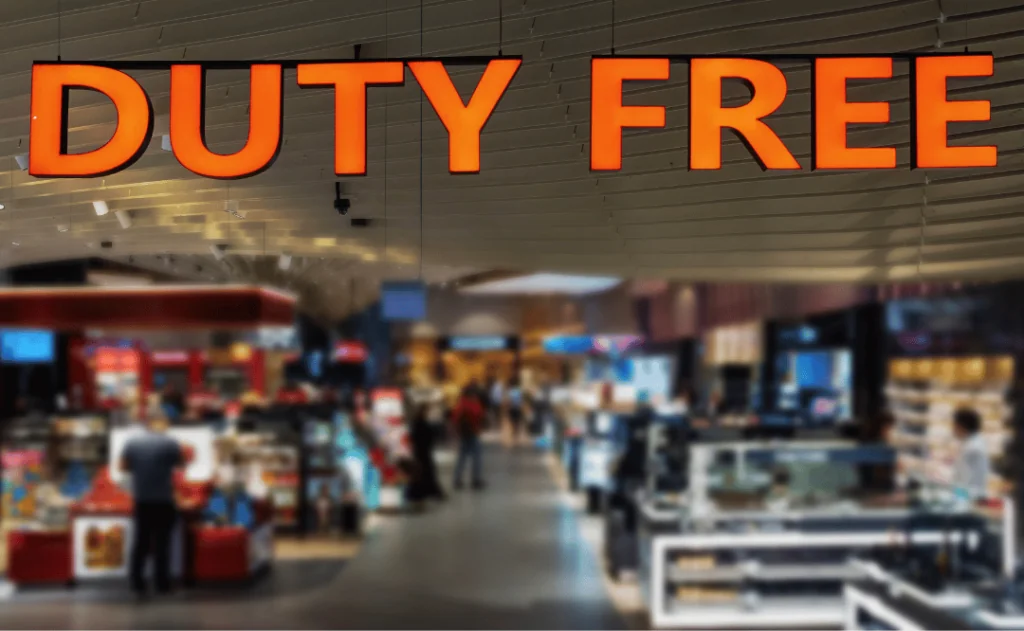 Duty Free shopping, Abstract blur shopping mall and department store at an Airport