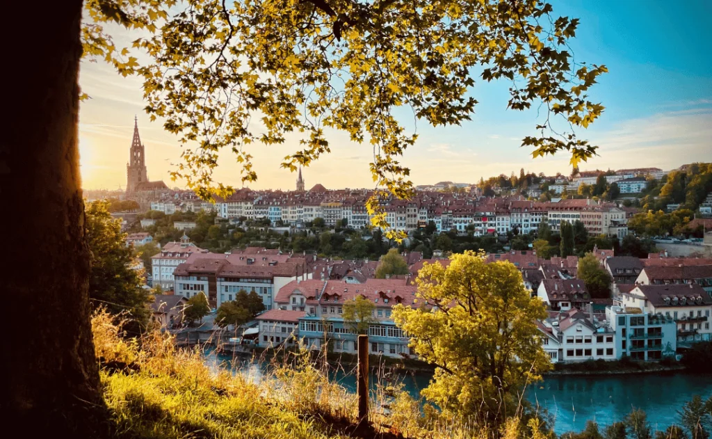 Golden Hour Photo of the City of Bern in Switzerland