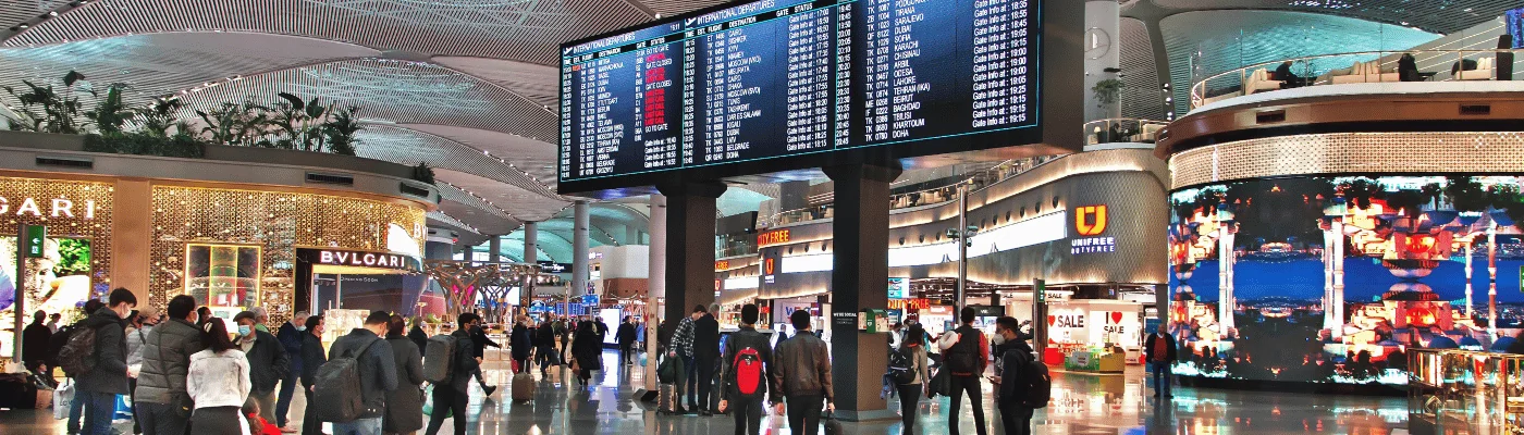 Interior of Istanbul Airport, Turkey