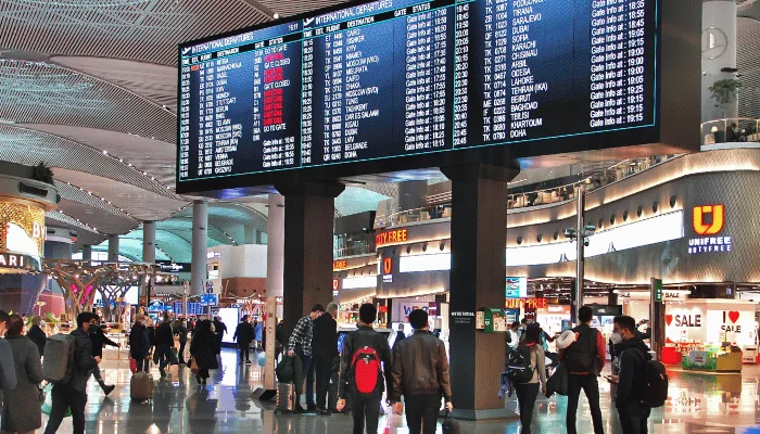 Interior of Istanbul Airport, Turkey