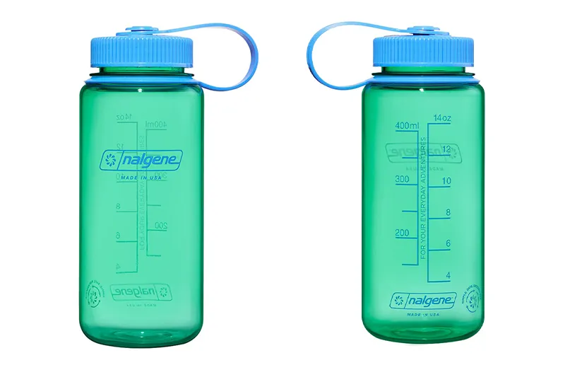 Nalgene Sustain Water Bottle in green and blue