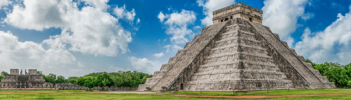 Panorama Shot from Chichen Itza Maya Kukulkan Temple