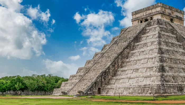 Panorama Shot from Chichen Itza Maya Kukulkan Temple