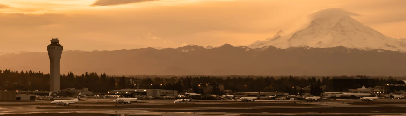 Seattle Airport, UNITED STATES Of AMERICA - Beautiful sunset view