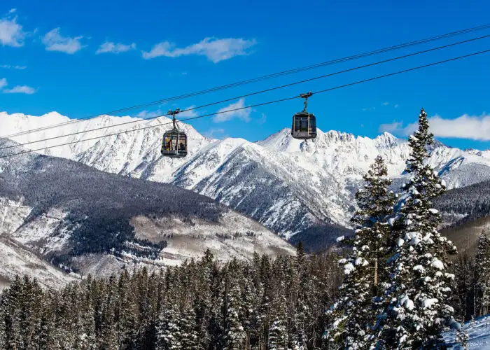 The Eagle Bahn Gondola in Vail, Colorado, USA