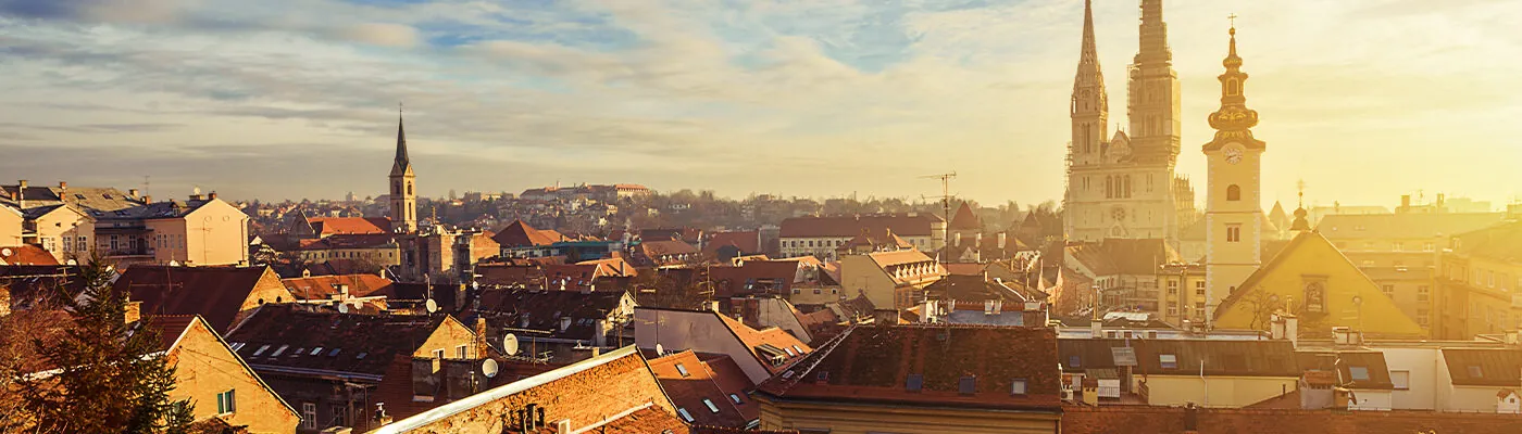 Zagreb, Croatia at sunrise